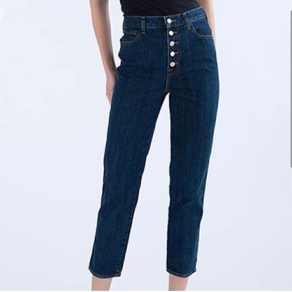 J Brand Heather High Rise Slim Straight Jean Button Fly - Picture 1 of 10